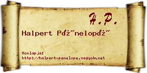 Halpert Pénelopé névjegykártya